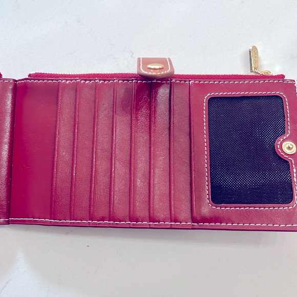 Andoilt Genuine  Red Leather Wallet RFID Blocking Credit Card Holder Zipper - Picture 4 of 13